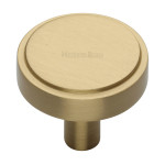 M Marcus Heritage Brass Stepped Disc Design Cabinet Knob 38mm 